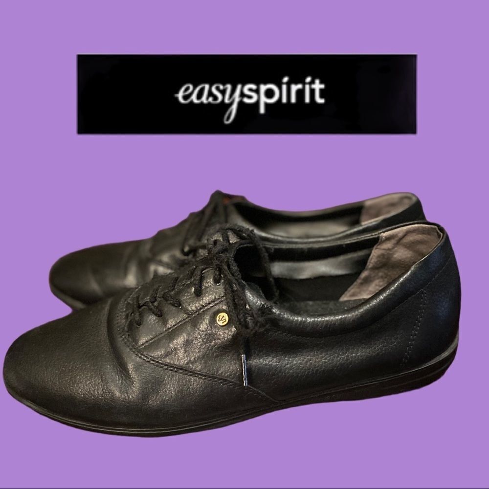 Easy Spirit "EMotion" Black Leather Sneakers 9